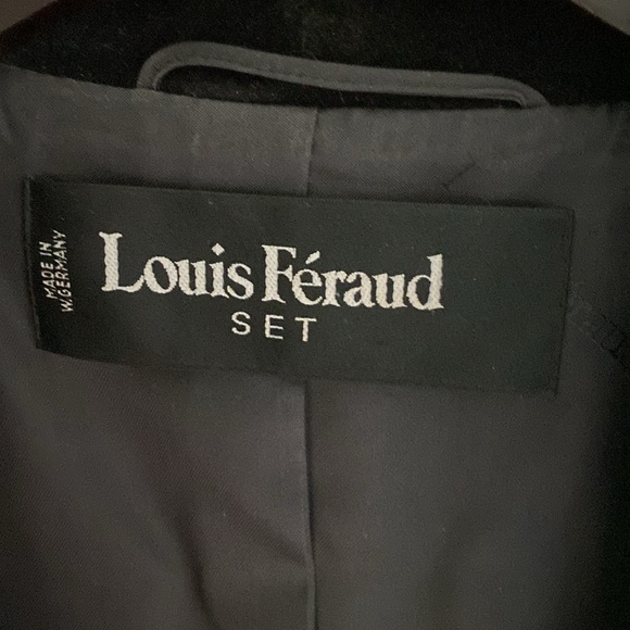 Louis Feraud Set black velvet trimmed suit jacket size 14 - Picture 2 of 10